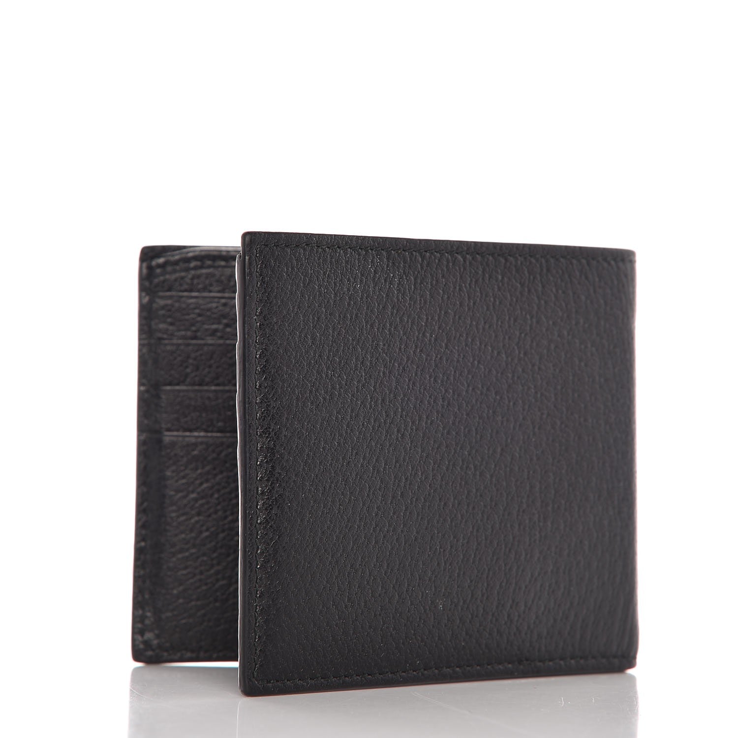 Gucci Calfskin Boar Effect GG Marmont Bi-Fold Wallet Black 3 of 8