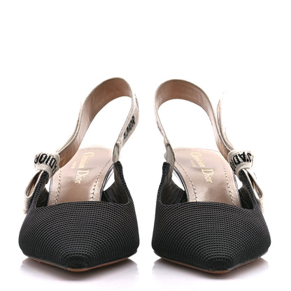 Christian Dior Technical Canvas Ribbon J Adior Slingback 65mm Pumps 36 Black 2 of 9