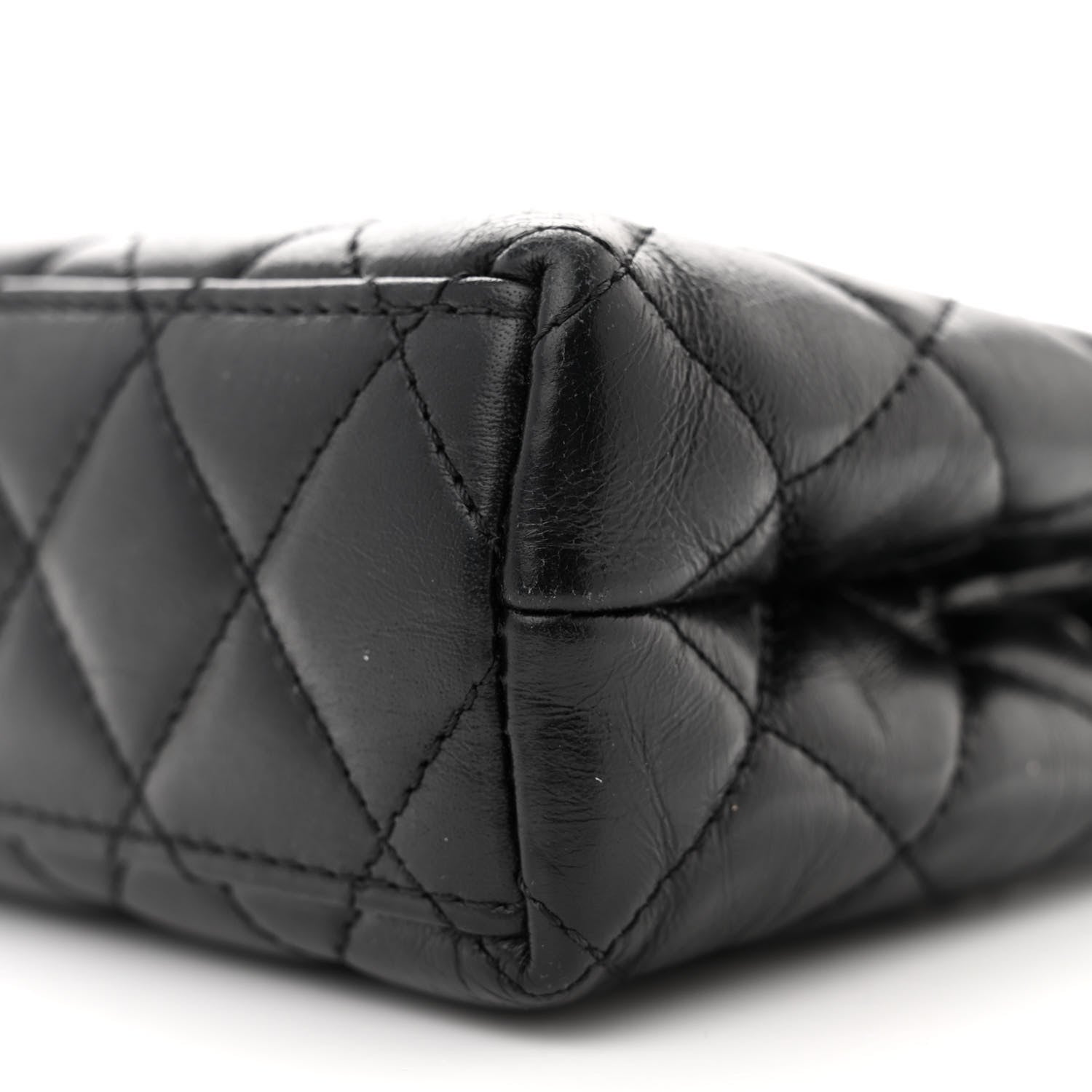 Chanel Shiny Aged Calfskin Quilted Nano Kelly Shopper Black 10 of 14