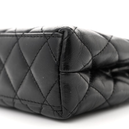 Chanel Shiny Aged Calfskin Quilted Nano Kelly Shopper Black 10 of 14