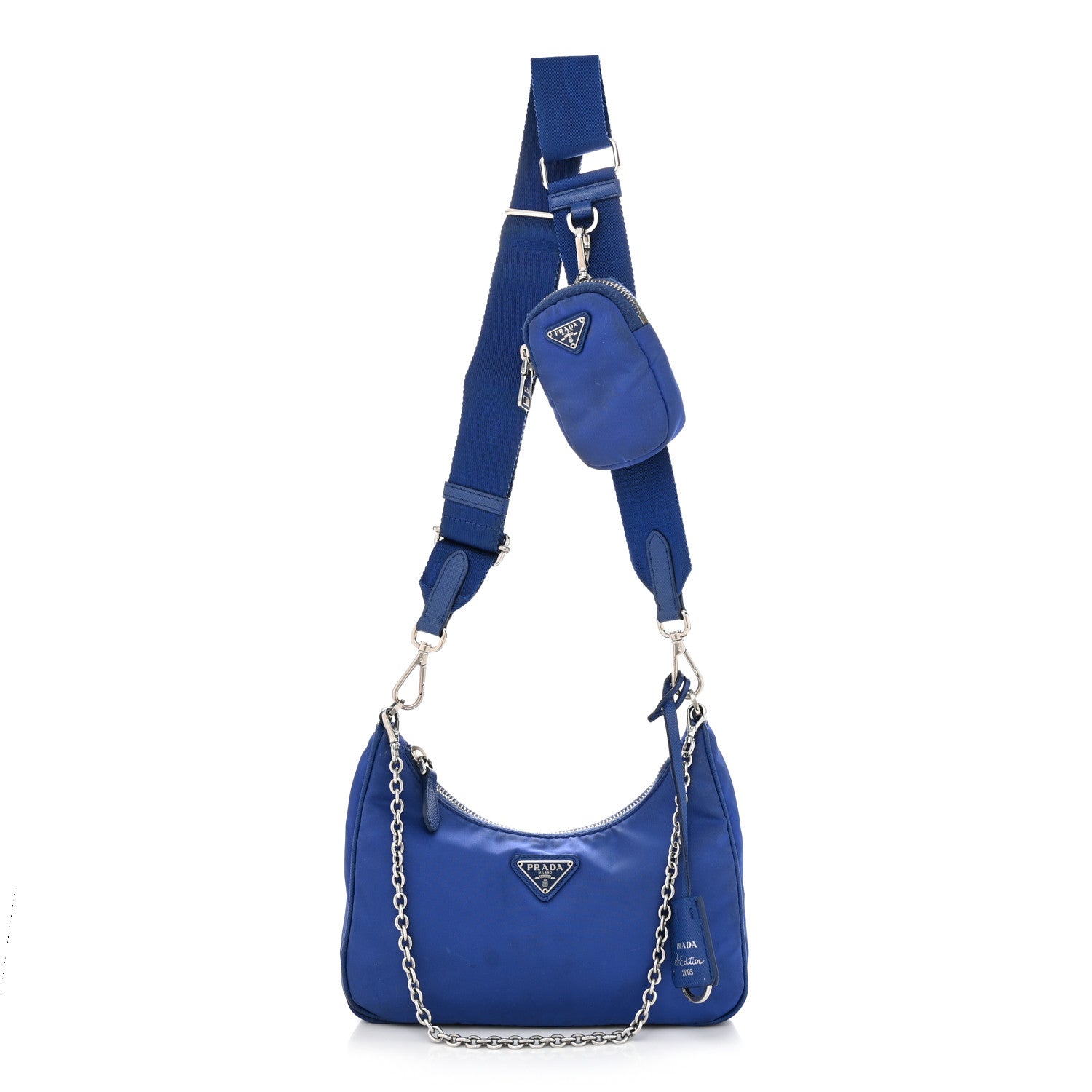 Prada Nylon Re-Edition 2005 Shoulder Bag Indaco 1 of 15