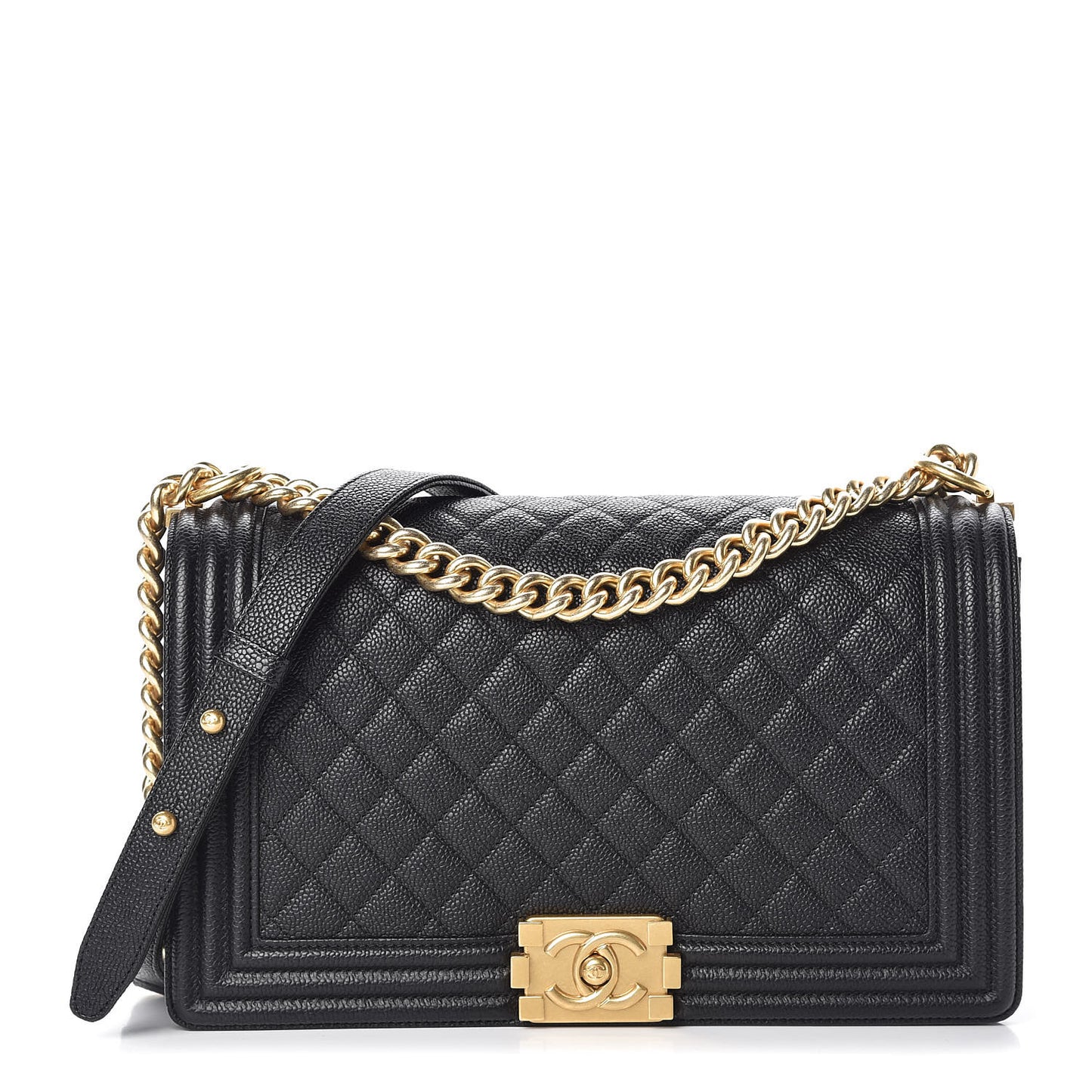 Caviar Quilted New Medium Boy Flap Black
