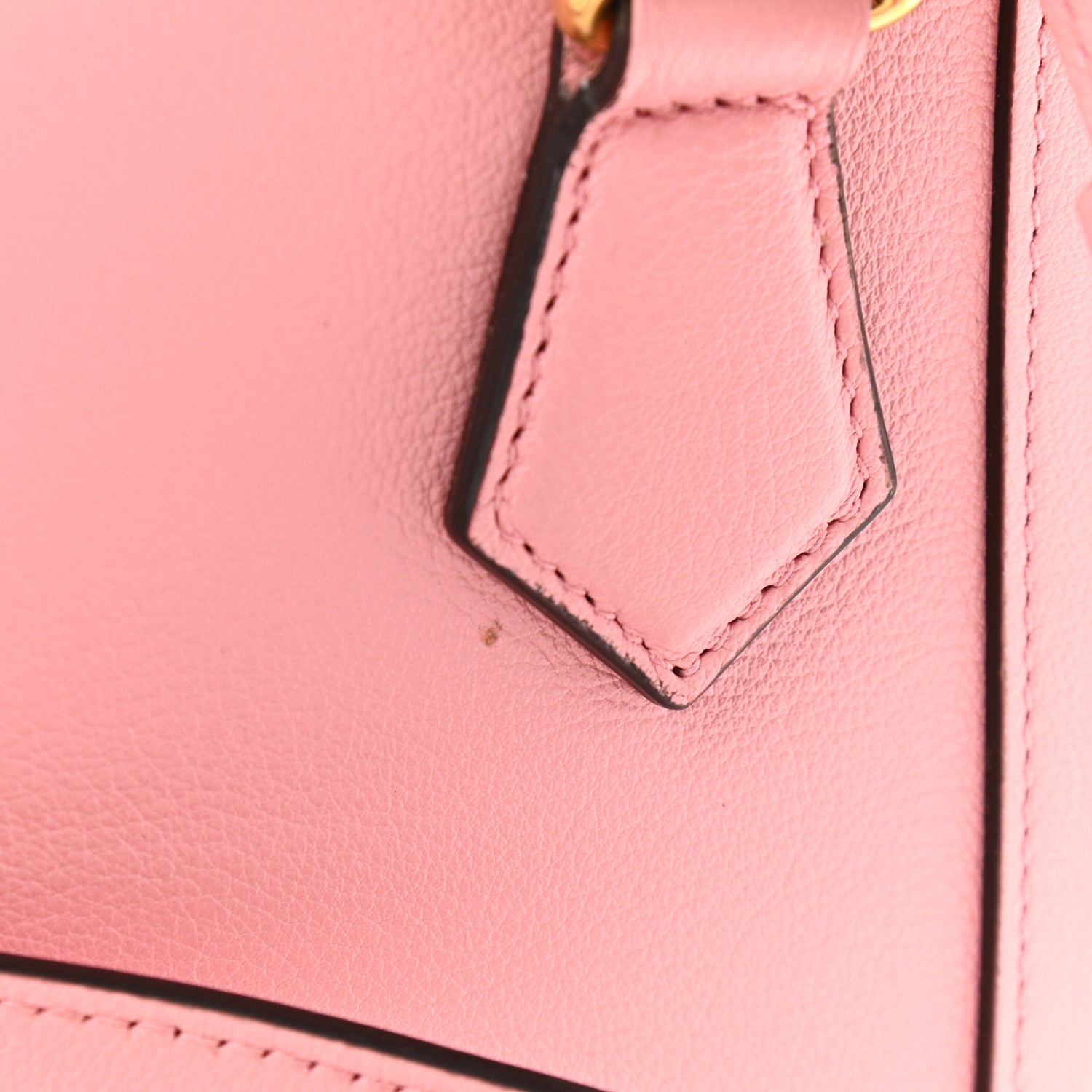 Gucci Wonka Grain Calfskin Mini Diana Tote Bag Wild Rose Fuxia Fluo 12 of 13