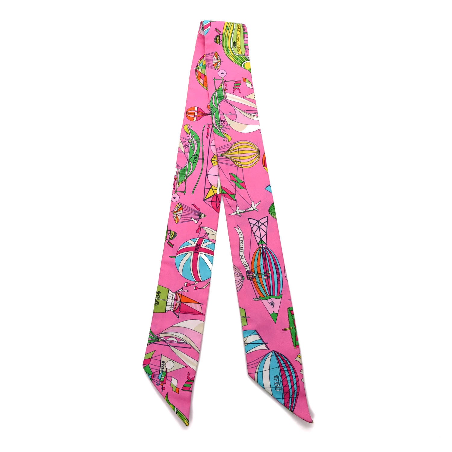 Hermes Silk Les Folies Du Ciel Twilly 2 of 3