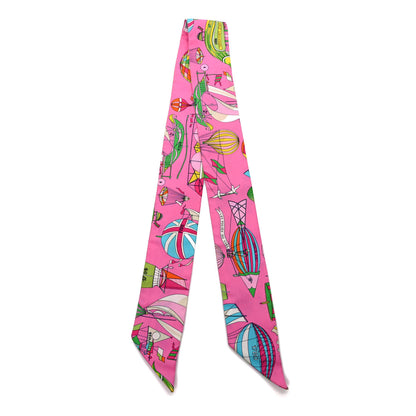 Hermes Silk Les Folies Du Ciel Twilly 2 of 3