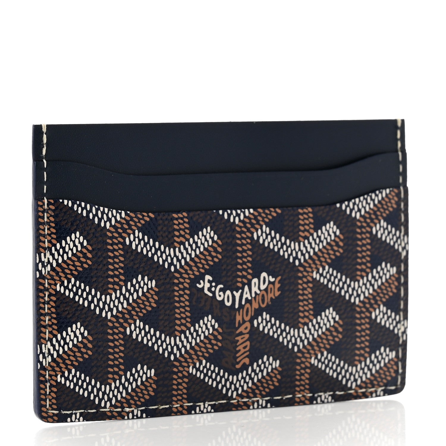 Goyard Goyardine Saint Sulpice Card Holder Navy 3 of 7