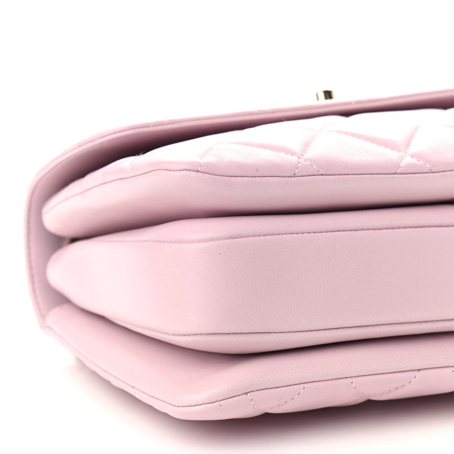 Lambskin Quilted Small Trendy CC Flap Dual Handle Bag Light Pink