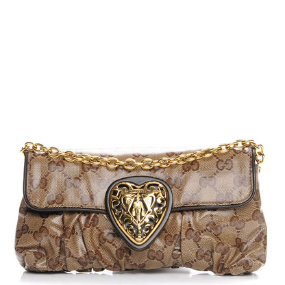 Gucci Crystal Monogram Babouska Clutch Dark Brown 1 of 7