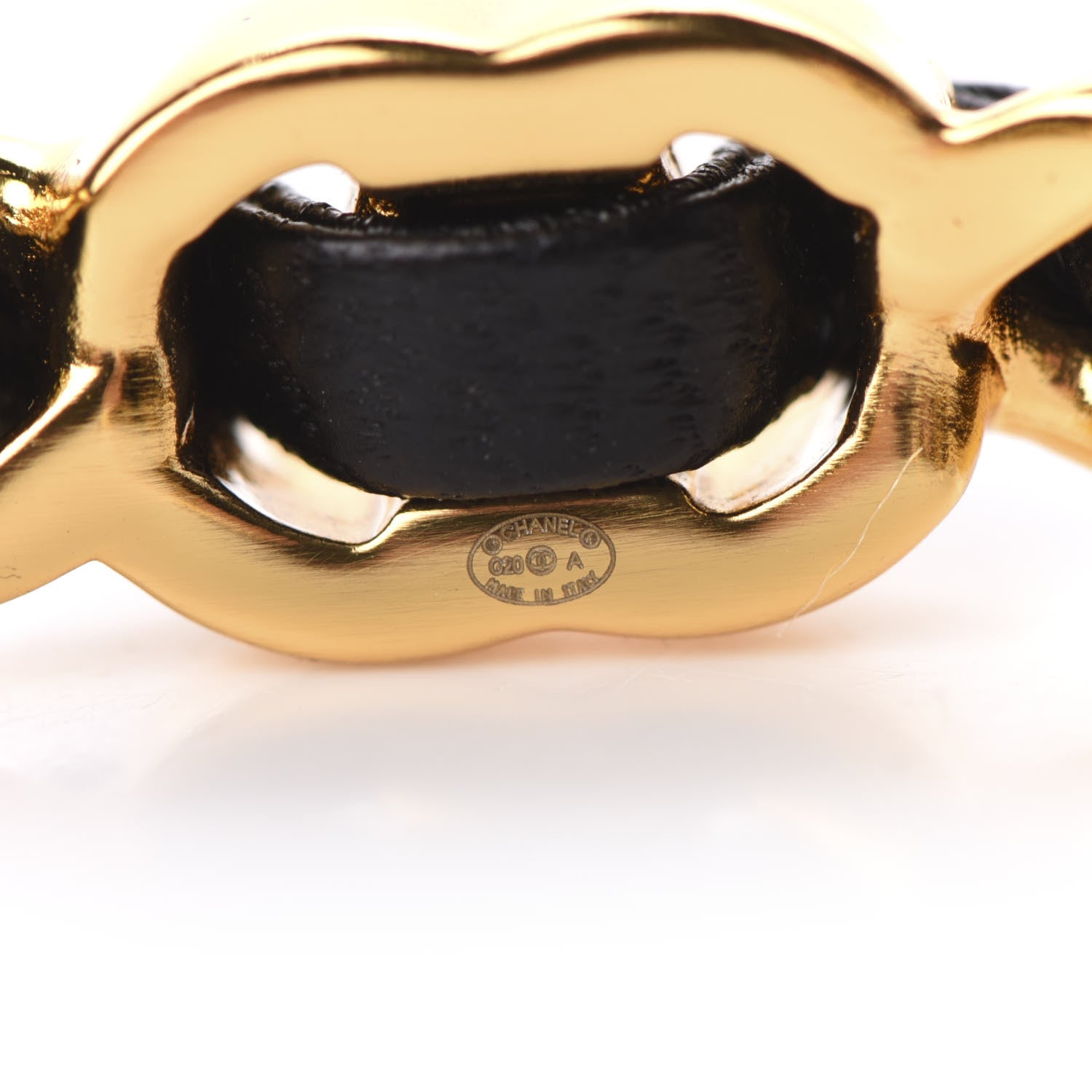 Chanel Lambskin More Is More Cuff Bracelet Black Gold 4 of 5