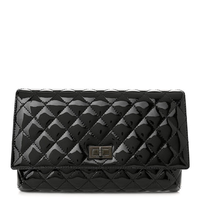 Chanel Patent Calfskin Quilted Reissue 2.55 Clutch So Black 1 of 11