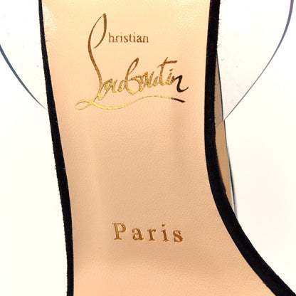 Christian Louboutin Veau Velours PVC Levitallo 100 Sandals 36 Black 7 of 8