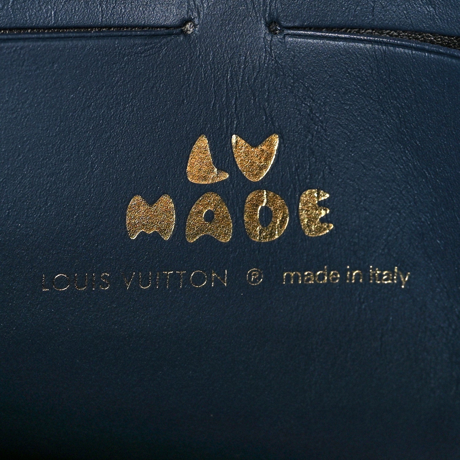 Louis Vuitton X NIGO Taurillon Monogram Denim Drip Pochette Voyage MM Blue 6 of 9