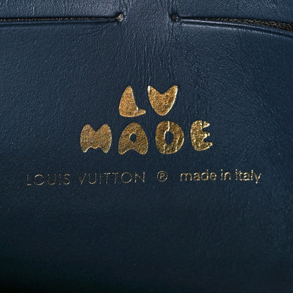Louis Vuitton X NIGO Taurillon Monogram Denim Drip Pochette Voyage MM Blue 6 of 9