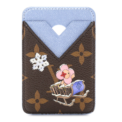 Louis Vuitton Monogram Magnet Vivienne Card Holder Blue Frost 1 of 8