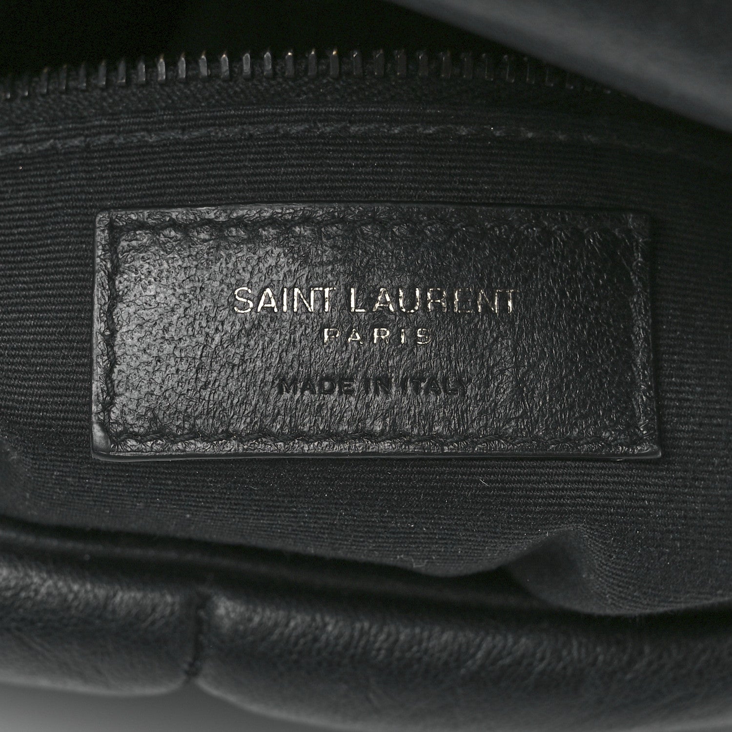 Saint Laurent Lambskin Quilted Monogram Monochrome Medium Loulou Puffer Chain Satchel Black 7 of 12