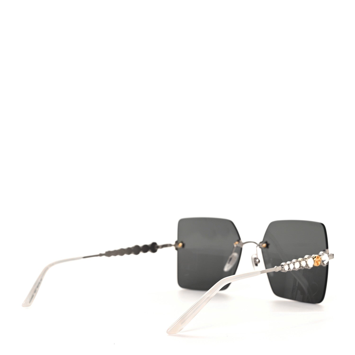Gucci Crystal Metal Sunglasses GG0644S Gold Silver 3 of 7