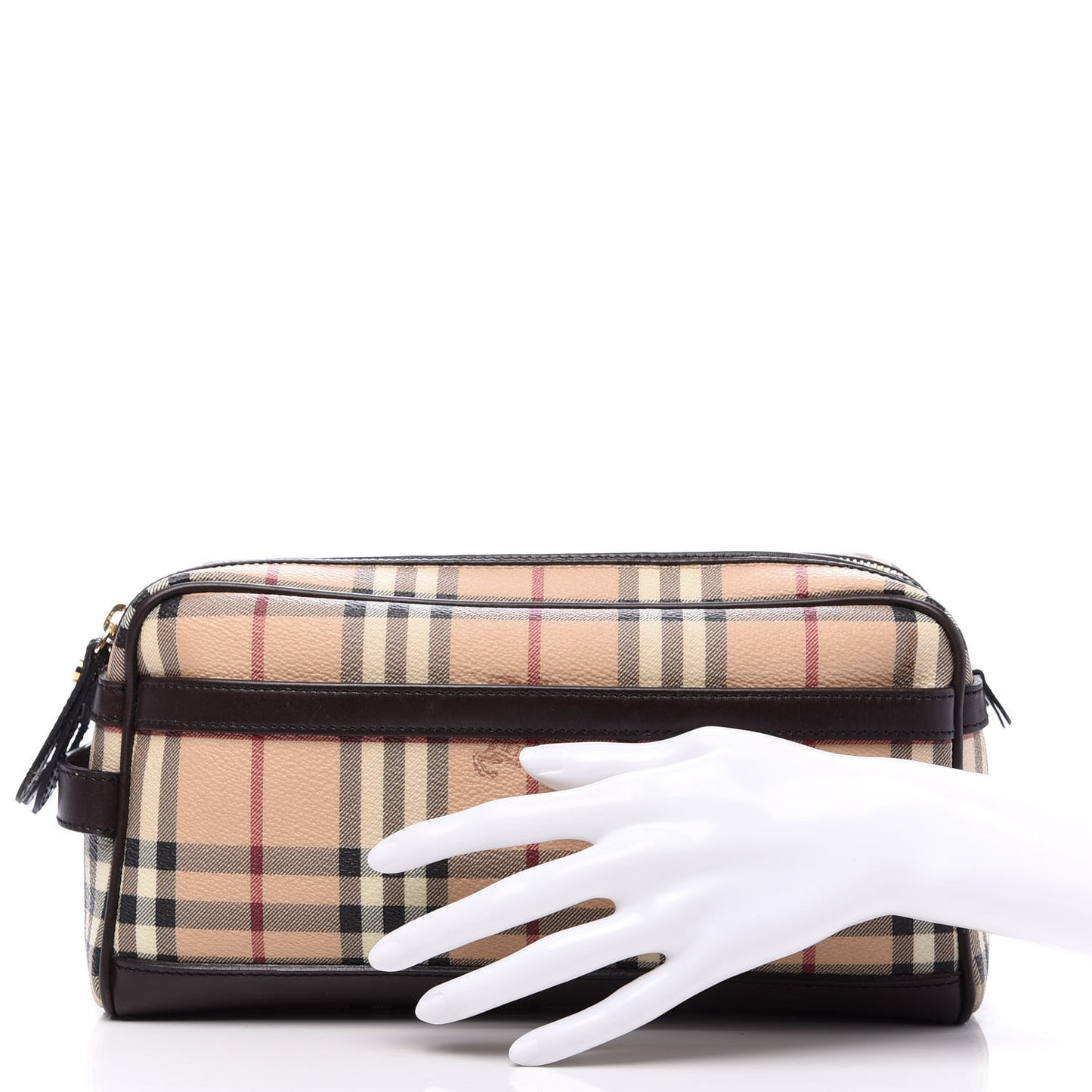 Haymarket Check Cosmetic Bag Chocolate
