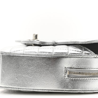 Chanel Metallic Lambskin Quilted CC In Love Heart Bag Silver 10 of 10