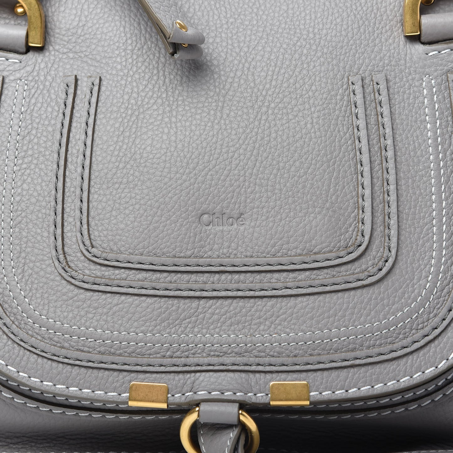 Calfskin Small Marcie Satchel Cashmere Grey