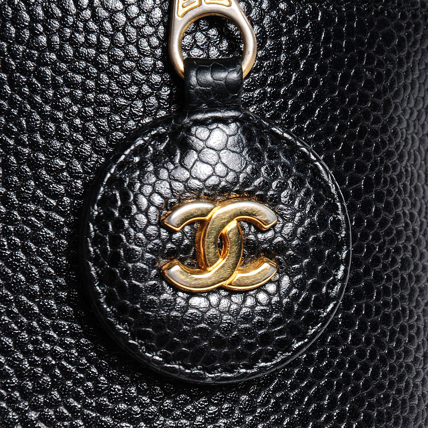 Chanel Caviar Vanity Cosmetic Case Black 7 of 9