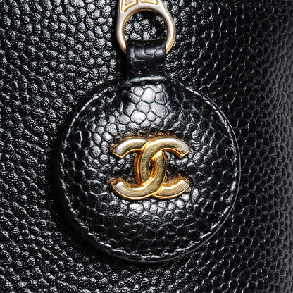 Chanel Caviar Vanity Cosmetic Case Black 7 of 9