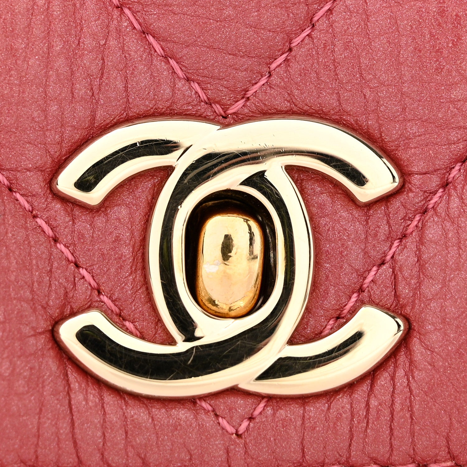 Chanel Calfskin Chevron Quilted Mini Statement Flap Pink 11 of 12
