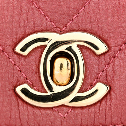 Chanel Calfskin Chevron Quilted Mini Statement Flap Pink 11 of 12