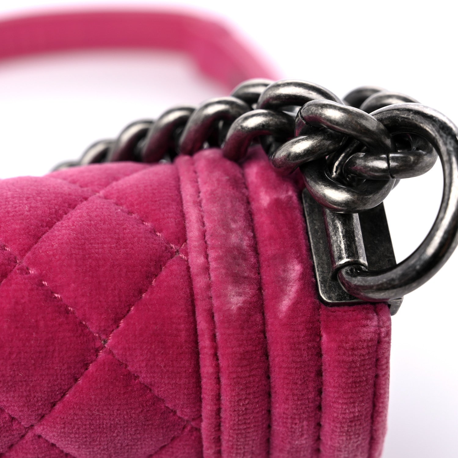 Chanel Velvet Quilted Small Boy Flap Pink 17 of 20