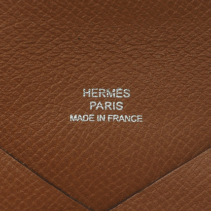 Hermes Epsom Calvi Card Case Gold 6 of 7
