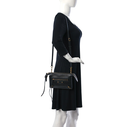Balenciaga Grained Calfskin Neo Classic Gold Hardware Multipouch Black 2 of 10