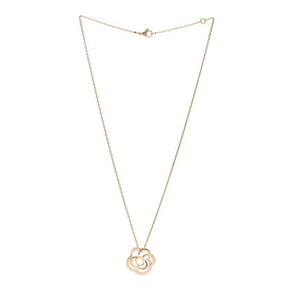 Chanel 18K Yellow Gold Fil de Camelia Pendant Necklace 3 of 5