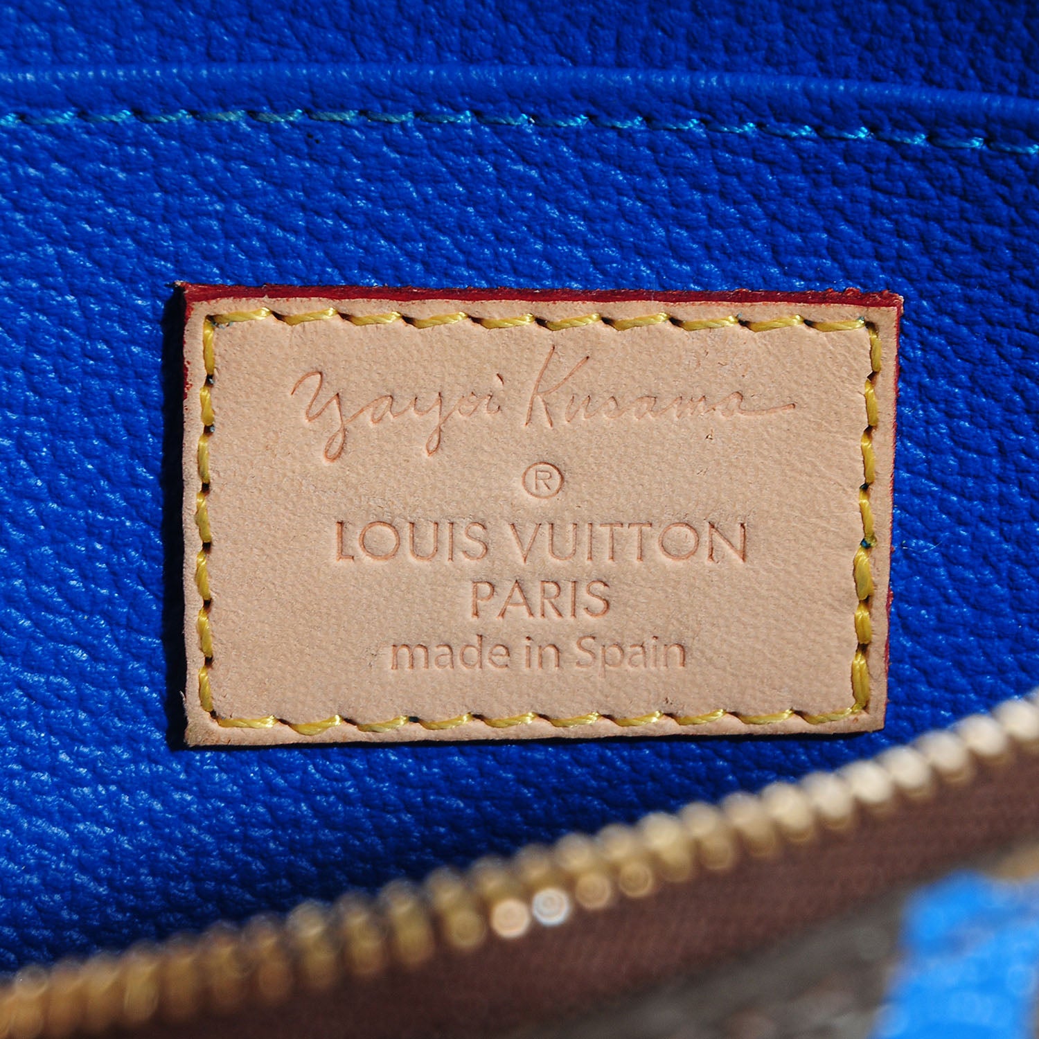 Louis Vuitton Monogram Kusama Pumpkin Dots Cosmetic Pouch Blue 6 of 8