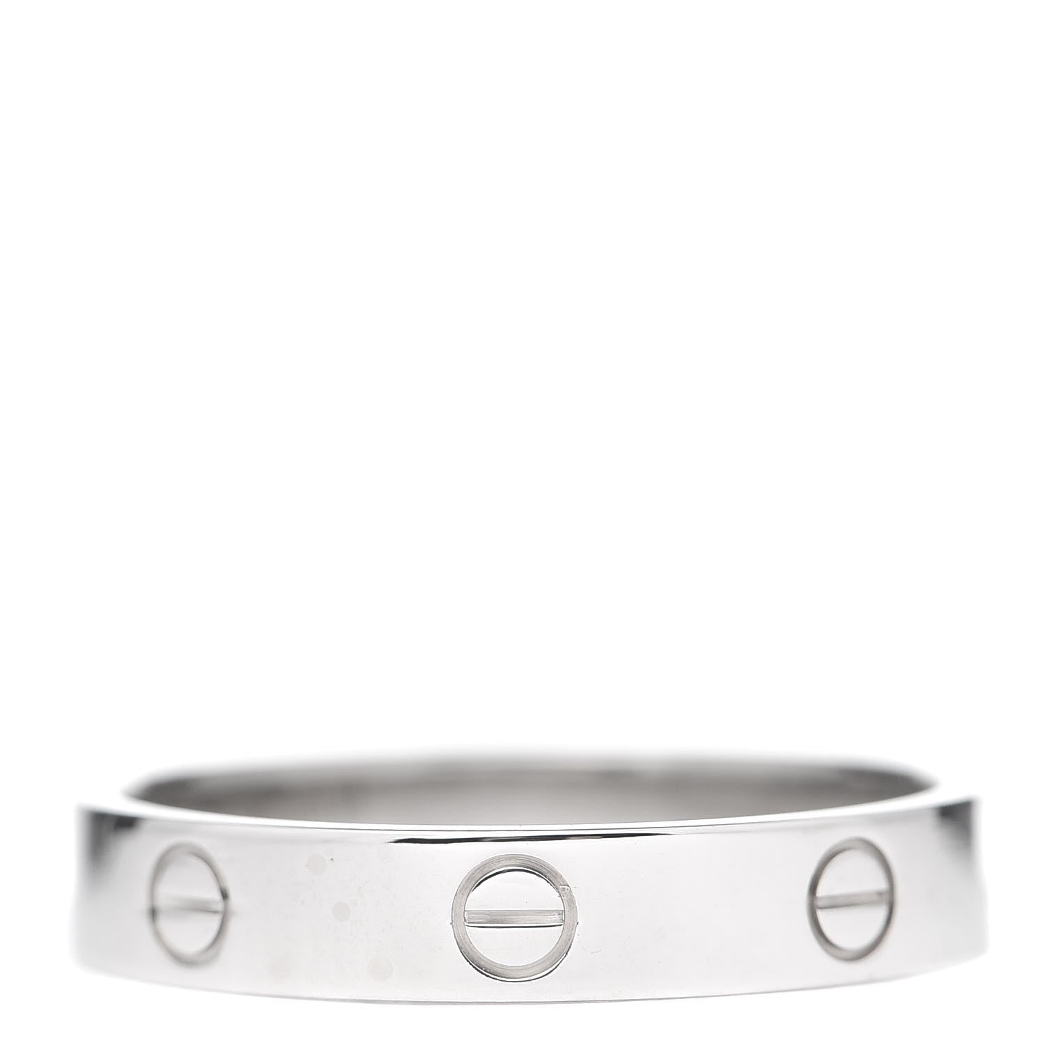 Cartier 18K White Gold 3.5mm LOVE Wedding Band Ring 61 9.5 3 of 5