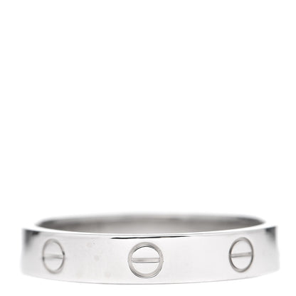 Cartier 18K White Gold 3.5mm LOVE Wedding Band Ring 61 9.5 3 of 5