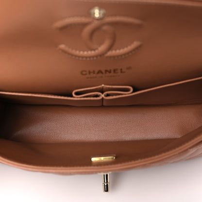 Chanel Lambskin Quilted Small Double Flap Brown 5 of 10