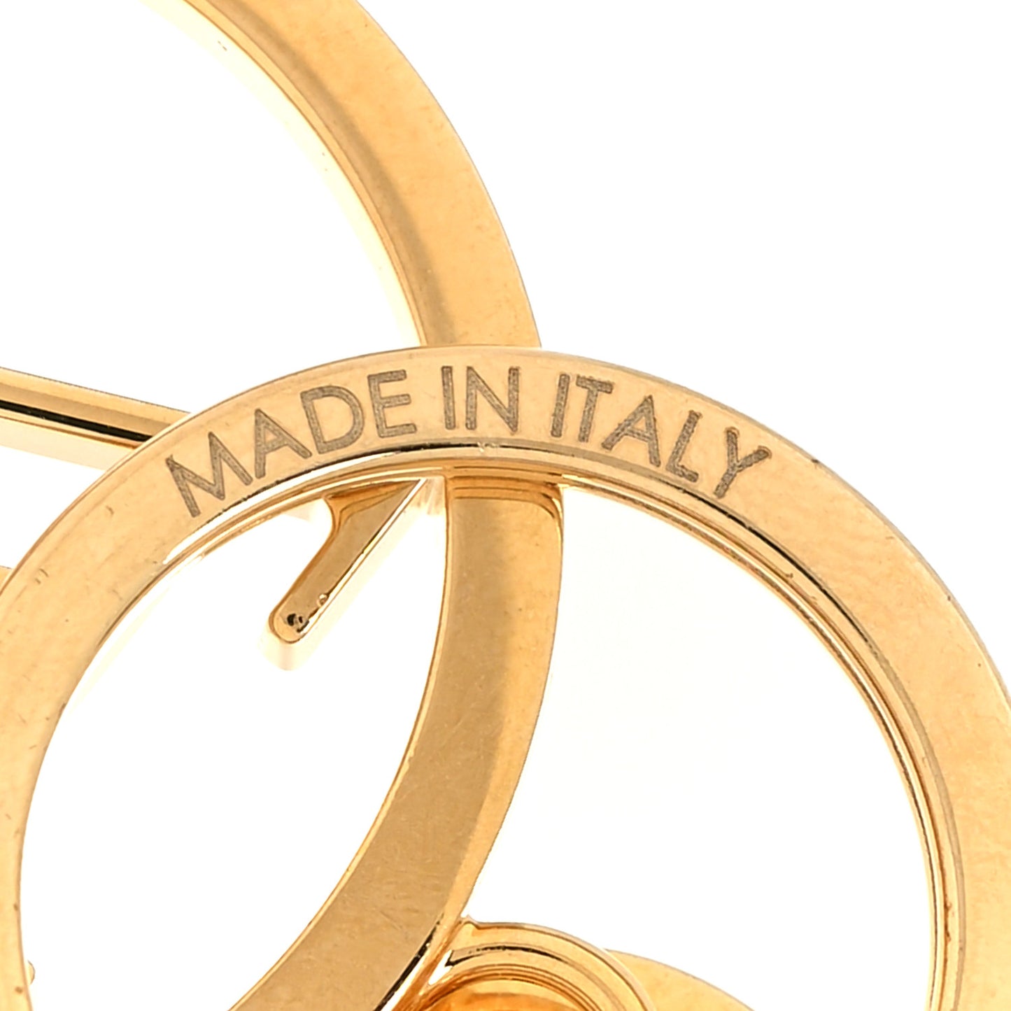 LV Circle Bag Charm Key Holder Gold