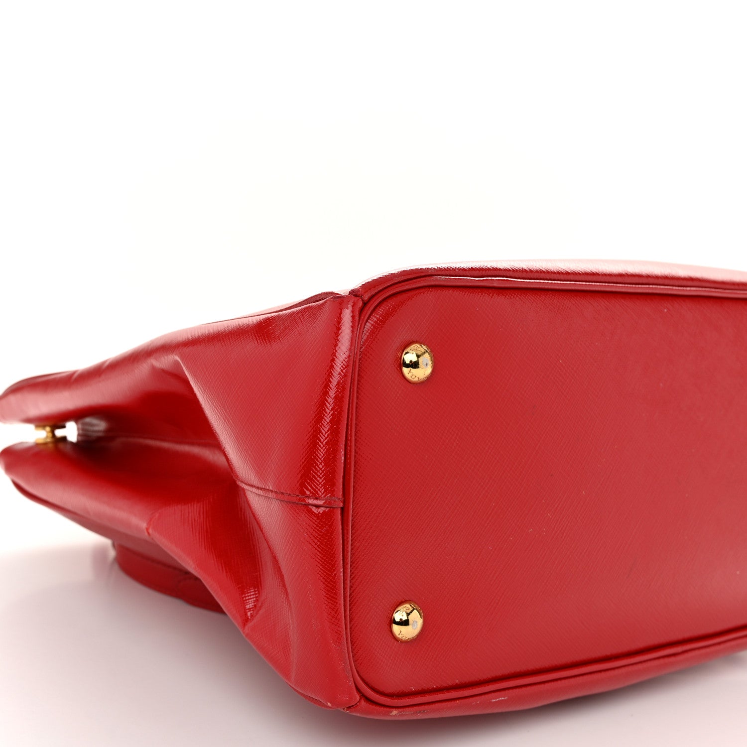 Prada Saffiano Vernice Large Tote Rosso 10 of 12