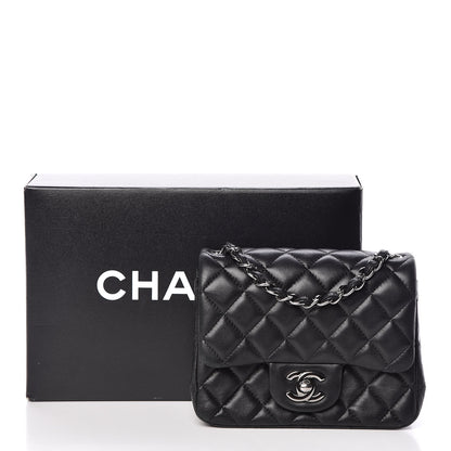 Chanel Lambskin Quilted Mini Square Flap Black 15 of 15