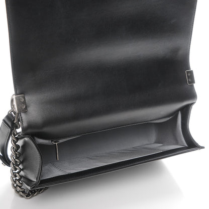 Chanel Calfskin Chevron Quilted New Medium Boy Flap Black 5 of 7