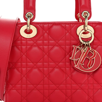Christian Dior Lambskin Cannage Small My ABCDior Lady Dior Fraise 8 of 10