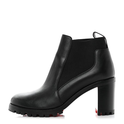 Christian Louboutin Calfskin Marchacroche 70 Chelsea Boots 37.5 Black 1 of 7