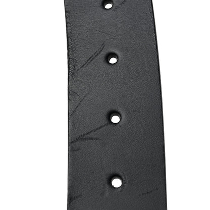 Gucci Selleria Calfskin Mens Interlocking G 37mm Belt 105 42 Black 5 of 6
