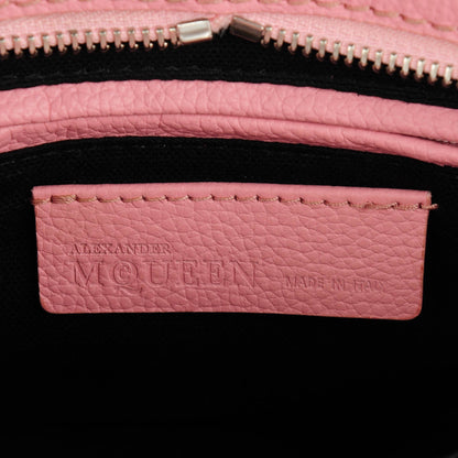 Alexander McQueen Pebbled Calfskin Mini Padlock Geisha Pink 6 of 7