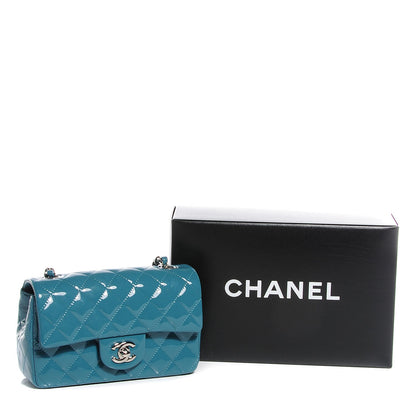 Chanel Patent Quilted Mini Rectangular Flap Green 9 of 9