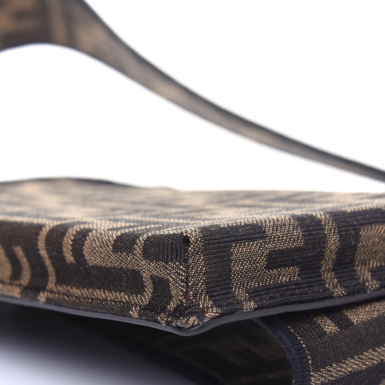 Fendi Fabric Jacquard FF 1974 Cell Pocket Strap You Tobacco Moro Black 9 of 11