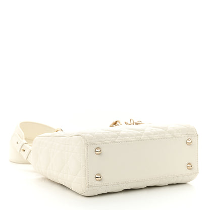 Christian Dior Lambskin Cannage Small Lucky Badges My Lady Dior White 4 of 17