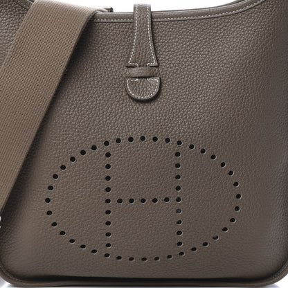 Hermes Taurillon Clemence Evelyne III PM Etoupe 7 of 9