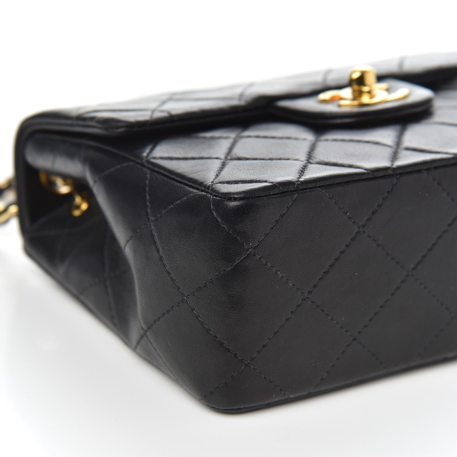Chanel Lambskin Quilted Mini Square Flap Black 8 of 10