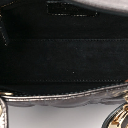 Christian Dior Lambskin Cannage Small My ABCDior Lady Dior Metallic Grey 5 of 7