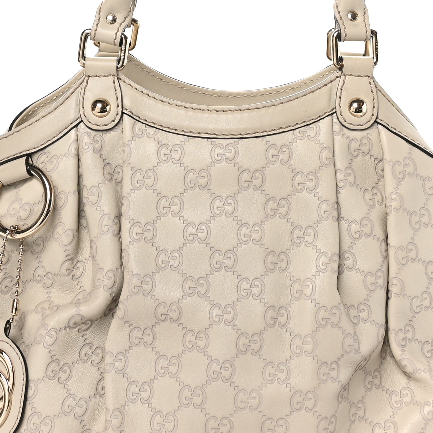 Guccissima Medium Sukey Tote Mystic White